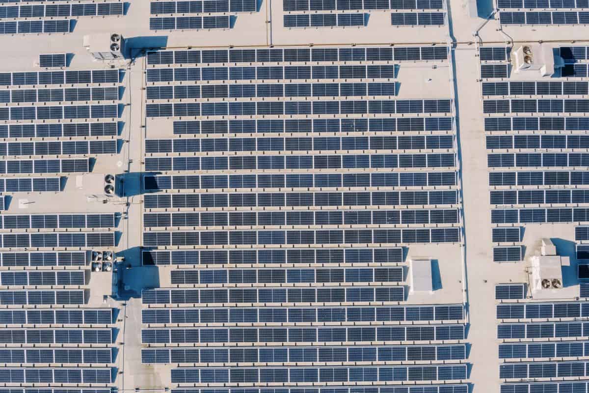 Photo of large commercial rooftop solar program