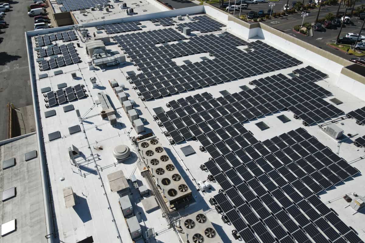 King Energy solar system on flat roof